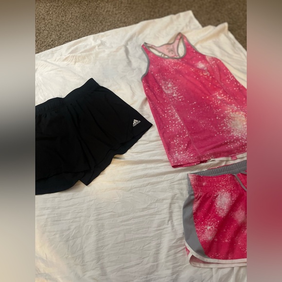 One pair of Adidas, running shorts, large, and one Nike short set, medium - Picture 5 of 9